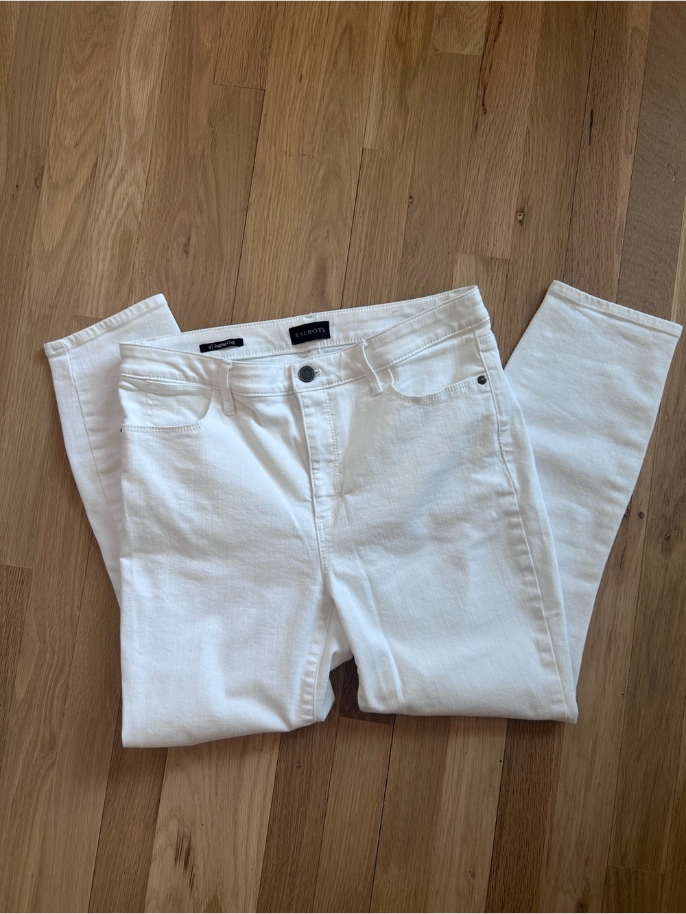 Talbots White Jegging Crop Jeans Sz 8